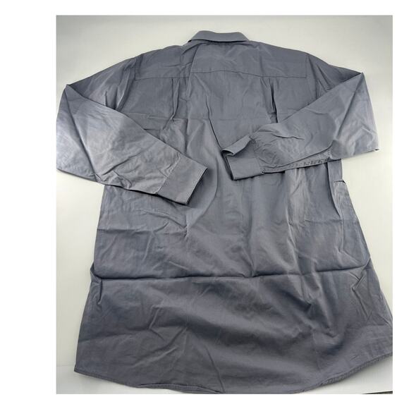 Calvin Klein Shirt Mens Size 15 32/33 Med Gray Button Up Long Sleeve Work Career - Picture 8 of 8